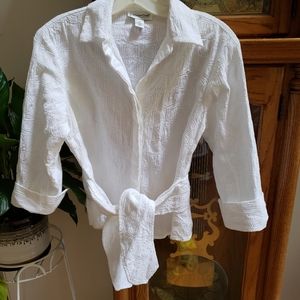White Fall Blouse/Blazer (Coldwater Creek)